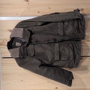Carhartt Gray Women's XL Jacket with Sherpa Collar
